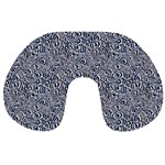 Blue Black Snake Pattern Travel Neck Pillow