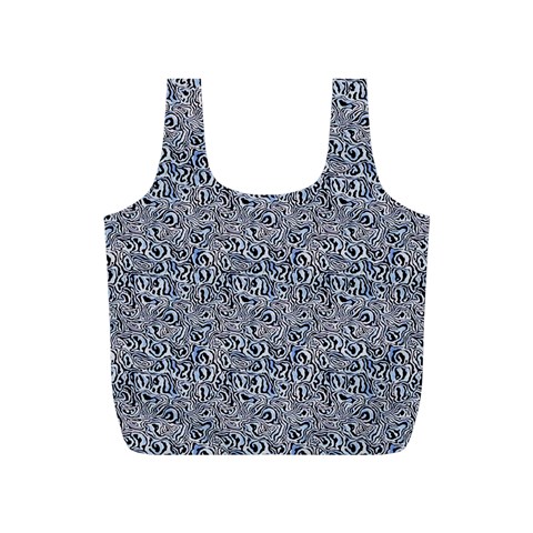Blue Black Snake Pattern Full Print Recycle Bag (S) from ArtsNow.com Front
