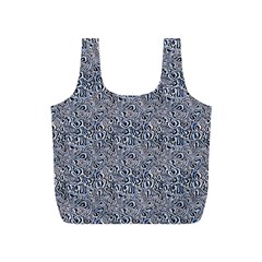 Blue Black Snake Pattern Full Print Recycle Bag (S) from ArtsNow.com Back