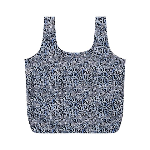 Blue Black Snake Pattern Full Print Recycle Bag (M) from ArtsNow.com Front