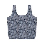 Blue Black Snake Pattern Full Print Recycle Bag (M)