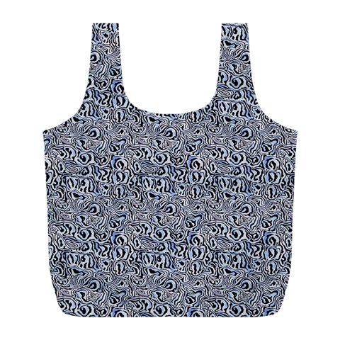 Blue Black Snake Pattern Full Print Recycle Bag (L) from ArtsNow.com Front