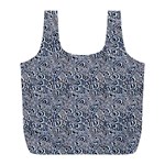 Blue Black Snake Pattern Full Print Recycle Bag (L)