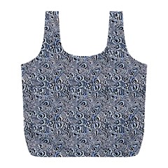 Blue Black Snake Pattern Full Print Recycle Bag (L) from ArtsNow.com Back