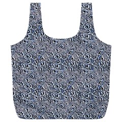 Blue Black Snake Pattern Full Print Recycle Bag (XL) from ArtsNow.com Front
