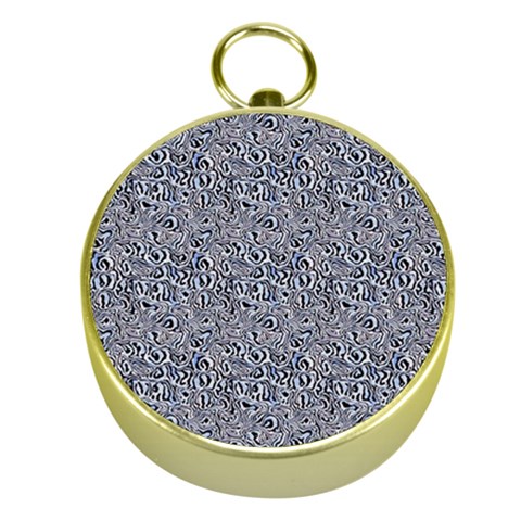 Blue Black Snake Pattern Gold Compasses from ArtsNow.com Front