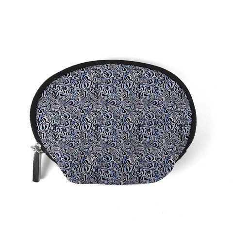 Blue Black Snake Pattern Accessory Pouch (Small) from ArtsNow.com Back