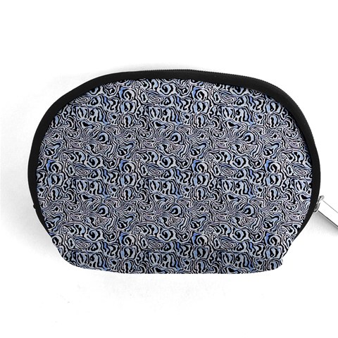 Blue Black Snake Pattern Accessory Pouch (Medium) from ArtsNow.com Front