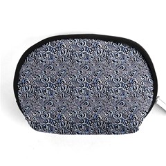 Blue Black Snake Pattern Accessory Pouch (Medium) from ArtsNow.com Front