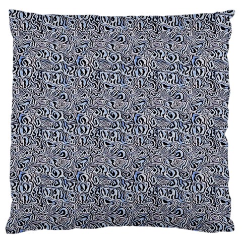 Blue Black Snake Pattern Large Premium Plush Fleece Cushion Case (One Side) from ArtsNow.com Front