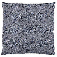 Blue Black Snake Pattern Large Premium Plush Fleece Cushion Case (Two Sides) from ArtsNow.com Back