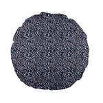 Blue Black Snake Pattern Standard 15  Premium Flano Round Cushions