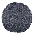 Blue Black Snake Pattern Large 18  Premium Flano Round Cushions