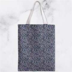 Blue Black Snake Pattern Zipper Classic Tote Bag from ArtsNow.com Back