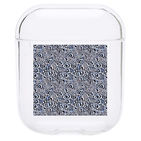 Blue Black Snake Pattern Hard PC AirPods 1/2 Case from ArtsNow.com Front