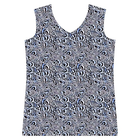 Blue Black Snake Pattern Women s Basketball Tank Top from ArtsNow.com Front