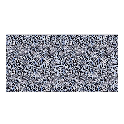 Blue Black Snake Pattern Satin Shawl 45  x 80  from ArtsNow.com Front