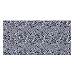 Blue Black Snake Pattern Satin Shawl 45  x 80 