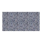 Blue Black Snake Pattern Satin Wrap 35  x 70 