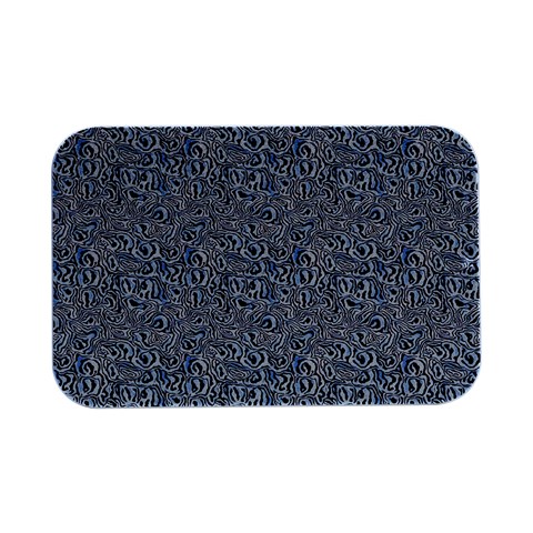 Blue Black Snake Pattern Open Lid Metal Box (Silver)   from ArtsNow.com Front