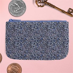 Blue Black Snake Pattern Large Coin Purse from ArtsNow.com Front