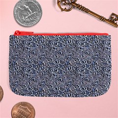 Blue Black Snake Pattern Large Coin Purse from ArtsNow.com Front