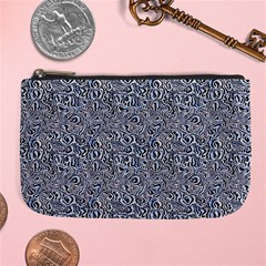 Blue Black Snake Pattern Large Coin Purse from ArtsNow.com Front