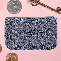 Blue Black Snake Pattern Large Coin Purse from ArtsNow.com Back