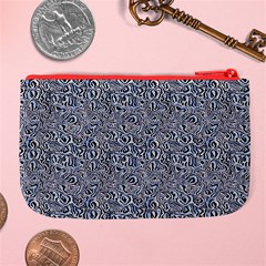 Blue Black Snake Pattern Large Coin Purse from ArtsNow.com Back