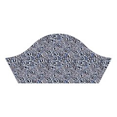 Blue Black Snake Pattern Cotton Crop Top from ArtsNow.com Right Sleeve