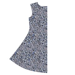 Blue Black Snake Pattern Short Sleeve V Back Left