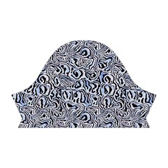 Blue Black Snake Pattern Short Sleeve V Right Sleeve