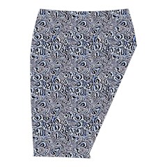 Blue Black Snake Pattern Midi Wrap Pencil Skirt from ArtsNow.com  Front Right 