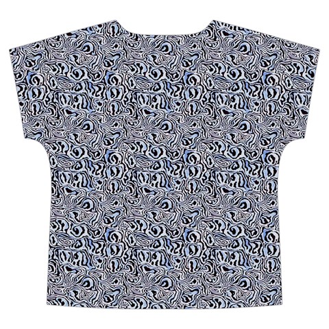 Blue Black Snake Pattern Short Sleeve Long Pants Satin Pajamas Set from ArtsNow.com Back
