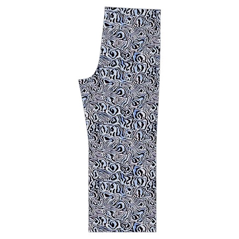 Blue Black Snake Pattern Short Sleeve Long Pants Satin Pajamas Set from ArtsNow.com Back Bottom Right
