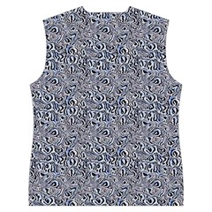 Blue Black Snake Pattern Women s Button Up Vest from ArtsNow.com Back