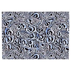 Blue Black Snake Pattern Everyday Shoulder Bag with Pouch Bag from ArtsNow.com Front Pocket