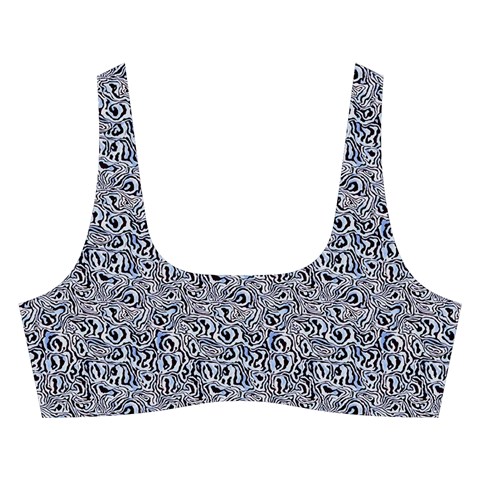 Blue Black Snake Pattern Cross Back Hipster Bikini Set from ArtsNow.com Front