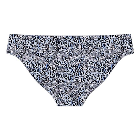 Blue Black Snake Pattern Cross Back Hipster Bikini Set from ArtsNow.com Back Under