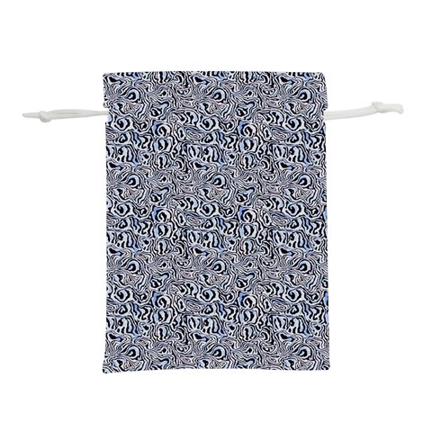 Blue Black Snake Pattern Lightweight Drawstring Pouch (S) from ArtsNow.com Front