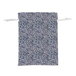 Blue Black Snake Pattern Lightweight Drawstring Pouch (M)