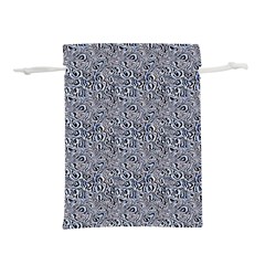 Blue Black Snake Pattern Lightweight Drawstring Pouch (L) from ArtsNow.com Front