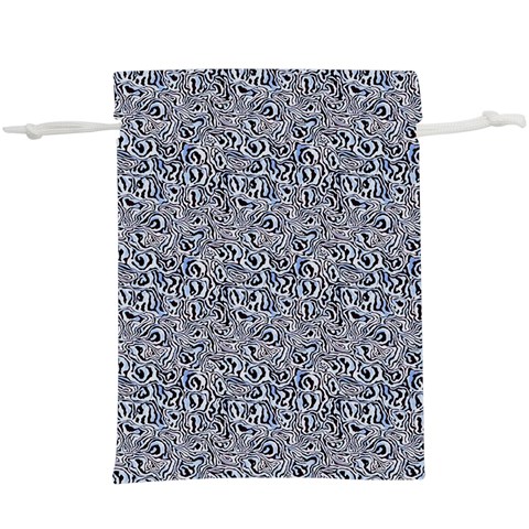 Blue Black Snake Pattern Lightweight Drawstring Pouch (XL) from ArtsNow.com Front