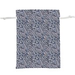 Blue Black Snake Pattern Lightweight Drawstring Pouch (XL)