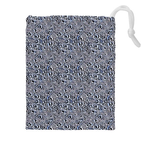 Blue Black Snake Pattern Drawstring Pouch (5XL) from ArtsNow.com Front