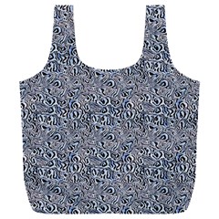 Blue Black Snake Pattern Full Print Recycle Bag (XXL) from ArtsNow.com Back