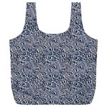 Blue Black Snake Pattern Full Print Recycle Bag (XXXL)