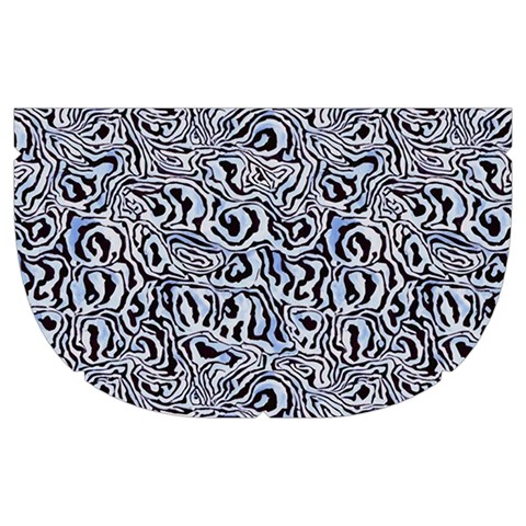 Blue Black Snake Pattern Make Up Case (Medium) from ArtsNow.com Side Left