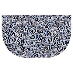 Blue Black Snake Pattern Make Up Case (Medium) from ArtsNow.com Side Left