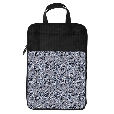 Blue Black Snake Pattern Foldable Shoe Storage Bag from ArtsNow.com Front